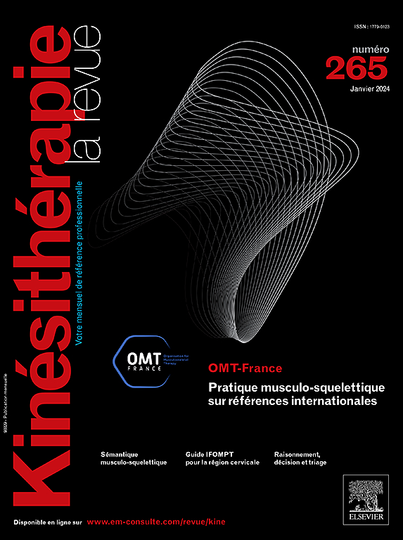 Go to journal home page - Kinésithérapie, la Revue
